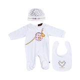 Aigner Kids New Born Girl's White Sleepsuit Set