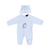 Aigner Kids New Born Boy's Blue Set Sleepsuit