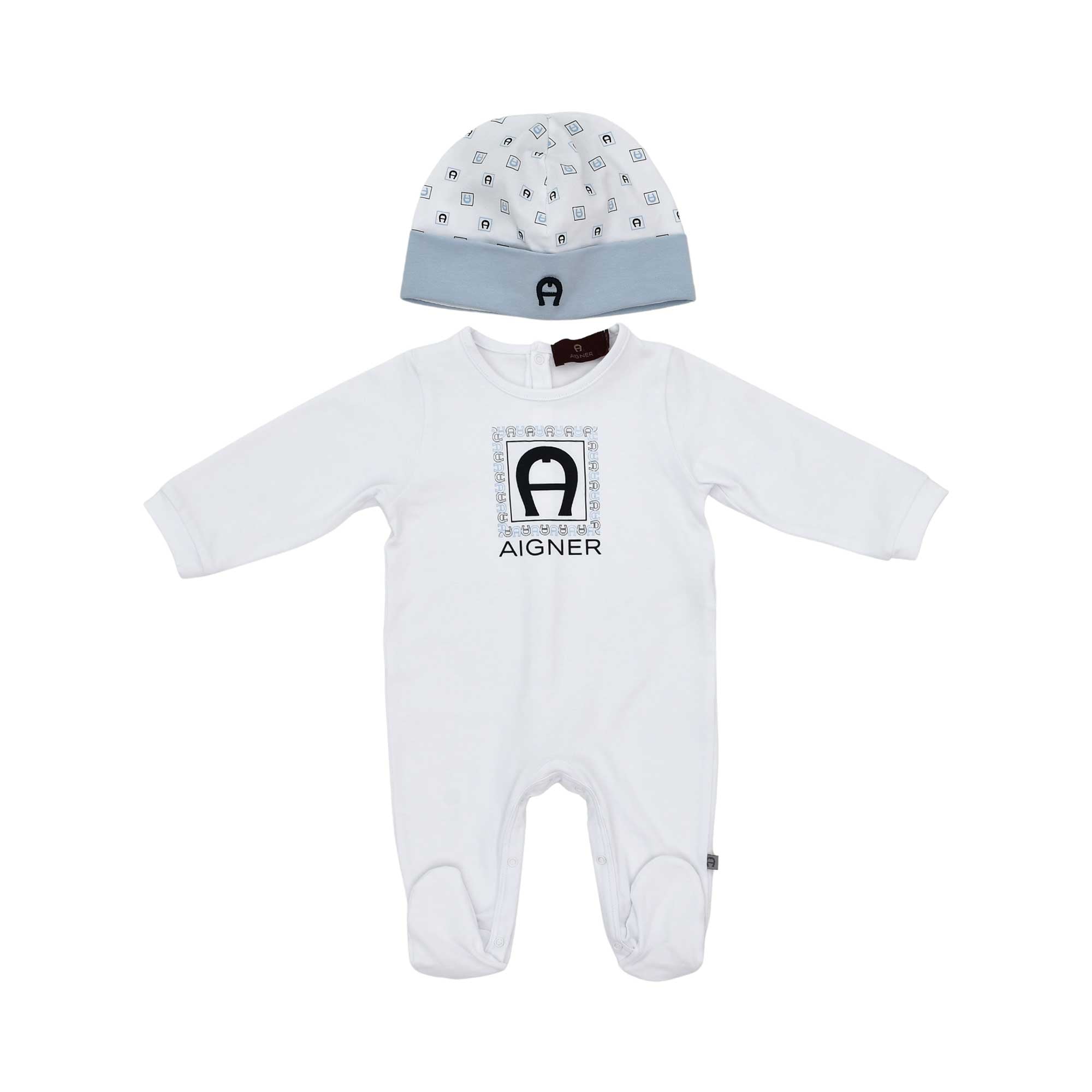 Aigner Kids New Born Baby Boy's Set of Sleepsuit & Hat | New Born | New Born Babysuits | New Born Boy (0M - 9M) | New Born Boy Babysuits | Set Sleepsuit | Set Sleepsuit & Hat | Sleepsuit Set Aigner Kids New Born Baby Boy's Set of Sleepsuit & Hat | New Born | New Born Babysuits | New Born Boy (0M - 9M) | New Born Boy Babysuits | Set Sleepsuit | Set Sleepsuit & Hat | Sleepsuit Set