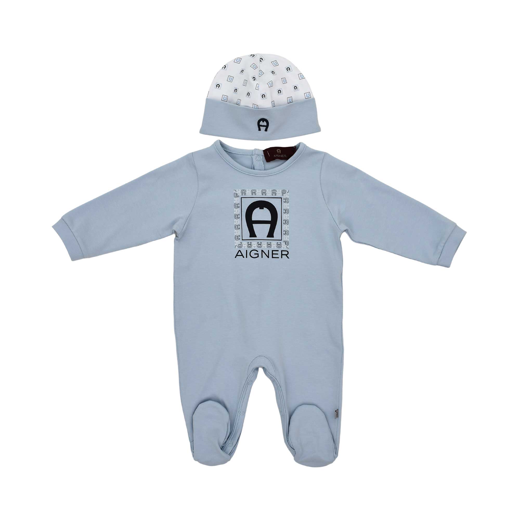 Aigner Kids New Born Baby Boy's Set of Sleepsuit & Hat | New Born | New Born Babysuits | New Born Boy (0M - 9M) | New Born Boy Babysuits | Set Sleepsuit | Set Sleepsuit & Hat | Sleepsuit Set Aigner Kids New Born Baby Boy's Set of Sleepsuit & Hat | New Born | New Born Babysuits | New Born Boy (0M - 9M) | New Born Boy Babysuits | Set Sleepsuit | Set Sleepsuit & Hat | Sleepsuit Set