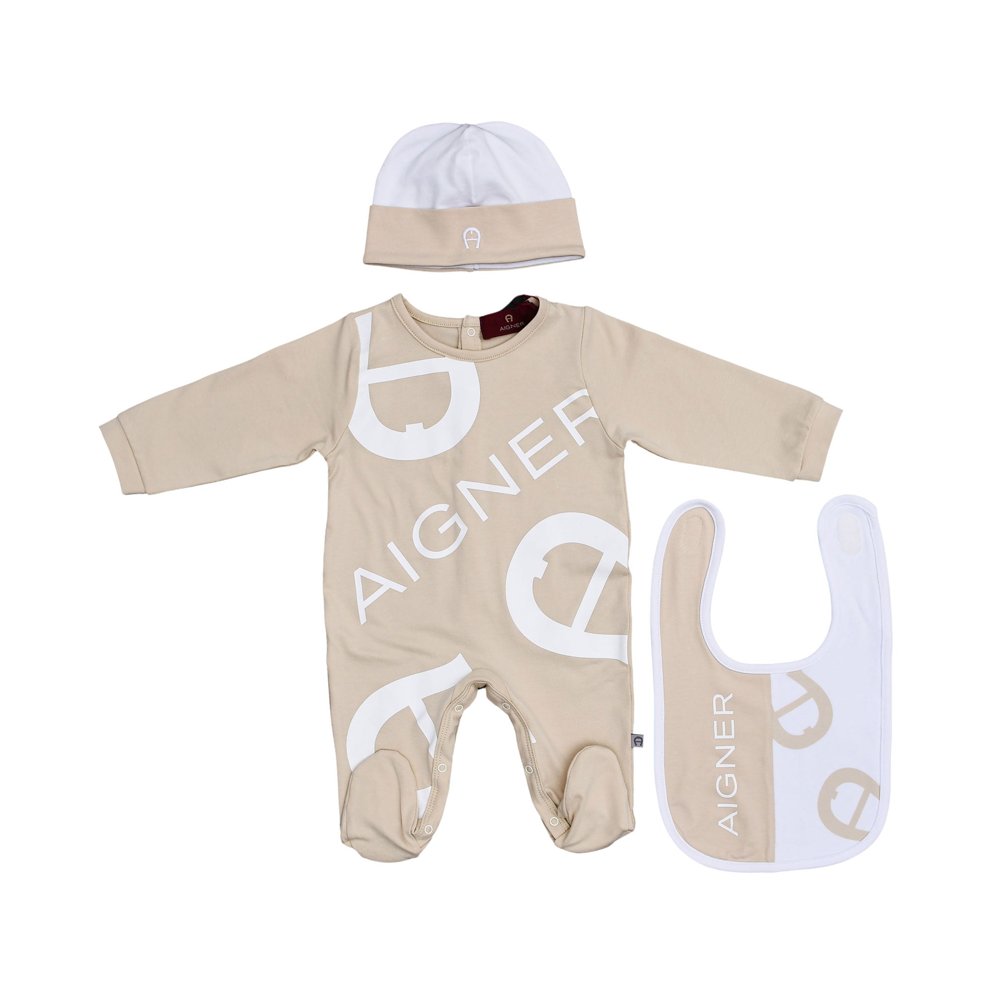 Aigner Kids New Born Boy's Sleepsuit Set | GCC | New Born | New Born Babysuits | New Born Boy (0M - 9M) | New Born Boy Babysuits | Set Sleepsuit | Set Sleepsuit & Hat | Sleepsuit | Sleepsuit Set