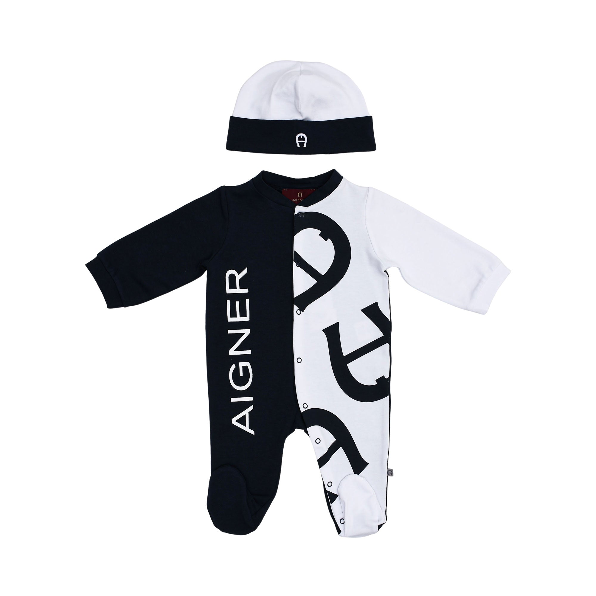 Aigner Kids New Born Boy's Sleepsuit Set | GCC | New Born | New Born Babysuits | New Born Boy (0M - 9M) | New Born Boy Babysuits | Set Sleepsuit | Set Sleepsuit & Hat | Sleepsuit | Sleepsuit Set