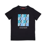 Aigner Kids Boy's Black T-shirt