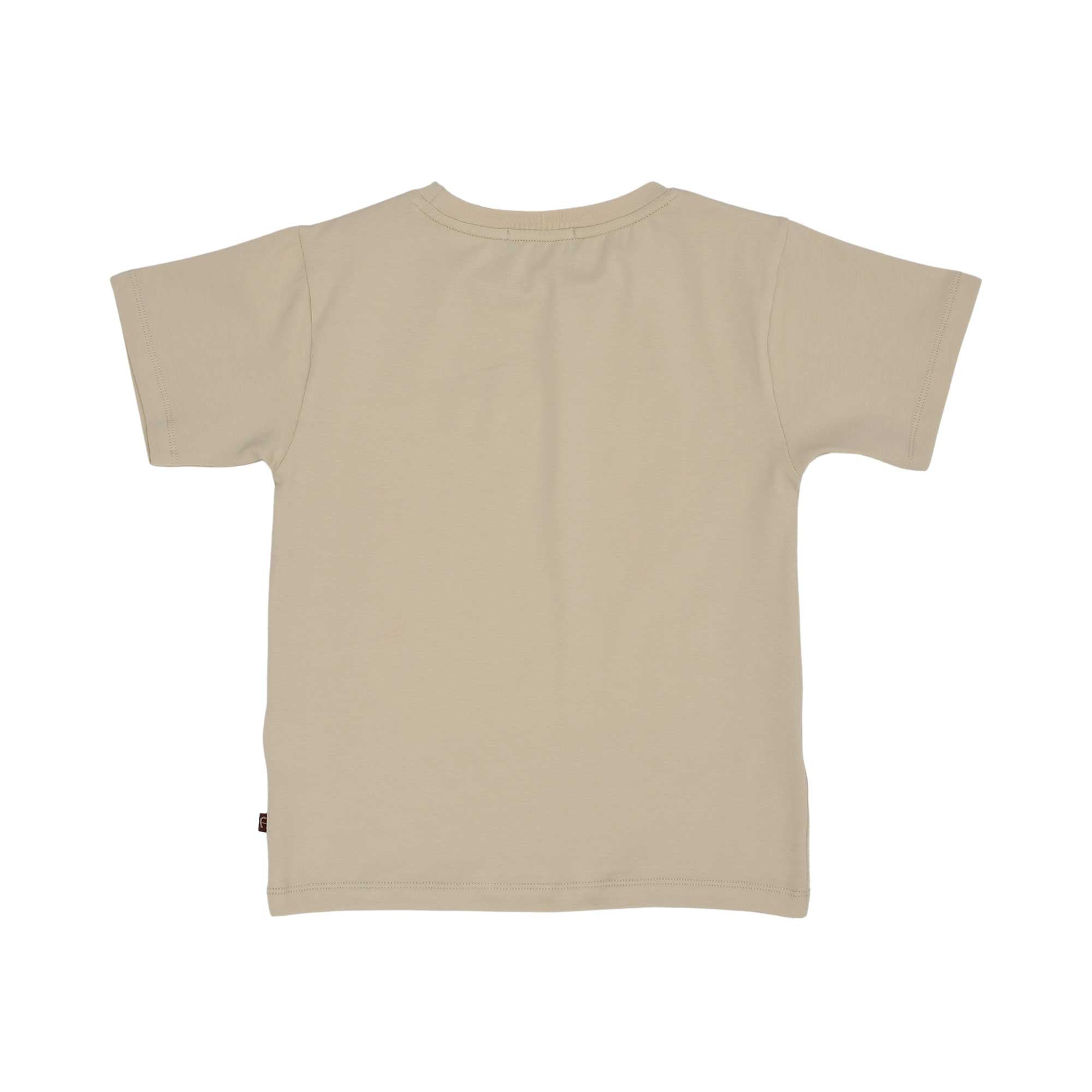 Back view of the AIGNER Kids beige cotton t-shirt, showcasing the clean finish and comfortable short-sleeve design.