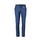 Alberto Men's Navy Slim Fit Cotton Stretch Jump trouser