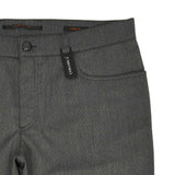 Dark grey speckled pants with a single button closure, belt loops, and a front pocket. A 'CERAMICA' tag is attached.