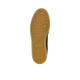 Bottom view of the textured tan gum rubber outsole, showing a multi-directional grip pattern and the central debossed ALOHAS logo.