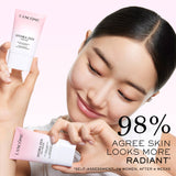 Lancôme Hydra Zen Cream tube with a pink-to-white gradient body and a white rectangular cap.