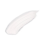 A white, translucent swatch of creamy mascara remover with visible brush strokes.