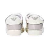 Emporio Armani Kids Girl's Leather Sneaker with Logo