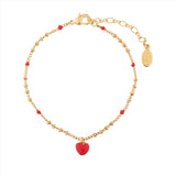 Les Nereides Heart Charm Bracelet
