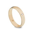 Luca Barra Steel Ring With Pink Ip And White Crystal - Size 29