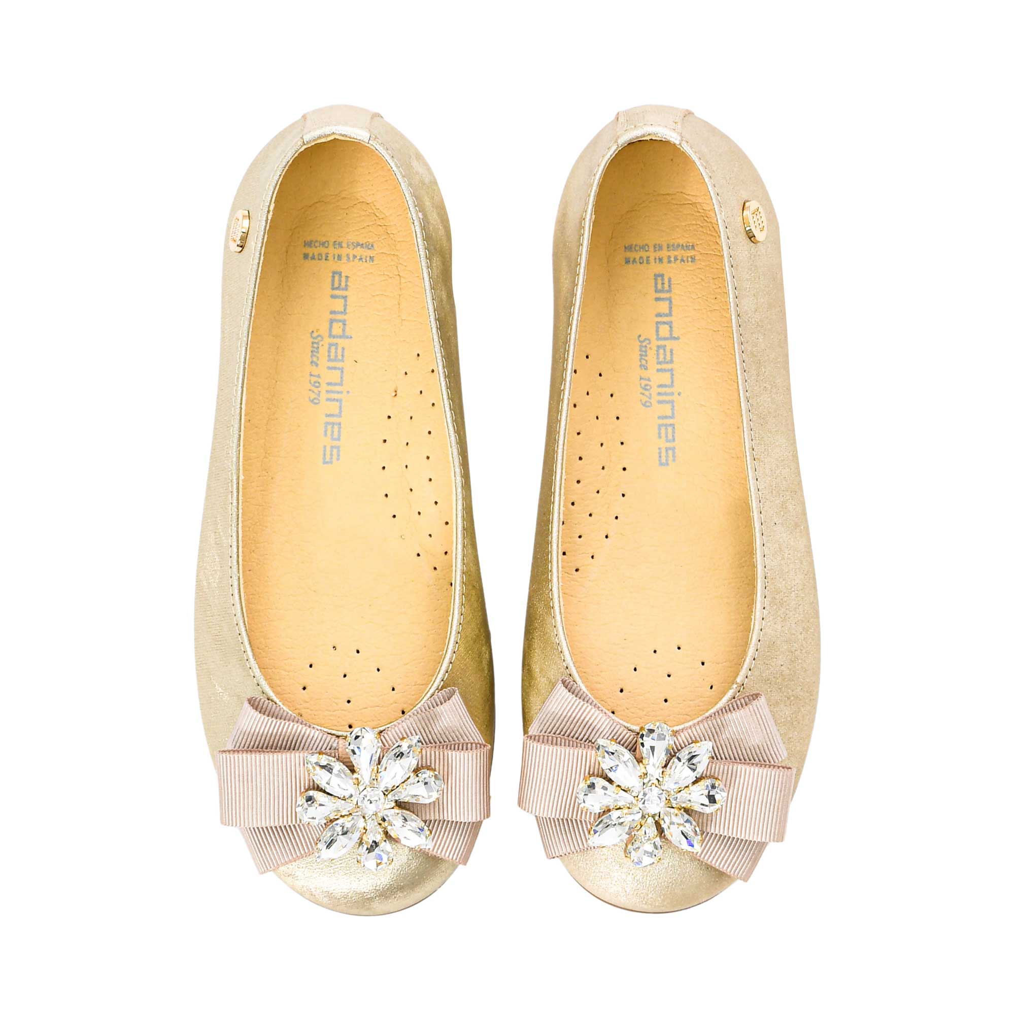 Andanines Kids Girl's Gold Ballerina | Ballerina | Kids and Teens | Kids and Teens Shoes | Kids Girls (3 YRS -16 YRS) | Kids Teen Collection Andanines Kids Girl's Gold Ballerina | Ballerina | Kids and Teens | Kids and Teens Shoes | Kids Girls (3 YRS -16 YRS) | Kids Teen Collection