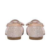Andanines Kids Girls Pink Pearl Bow Ballerina Flats
