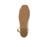 Andanines Kids Girls Gold Lace Bow Ballerina Flat Shoes