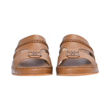Antonio Men’s Genuine Leather Arabic Sandals with Metal Logo