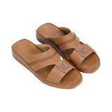 Antonio Men’s Genuine Leather Arabic Sandals with Metal Logo