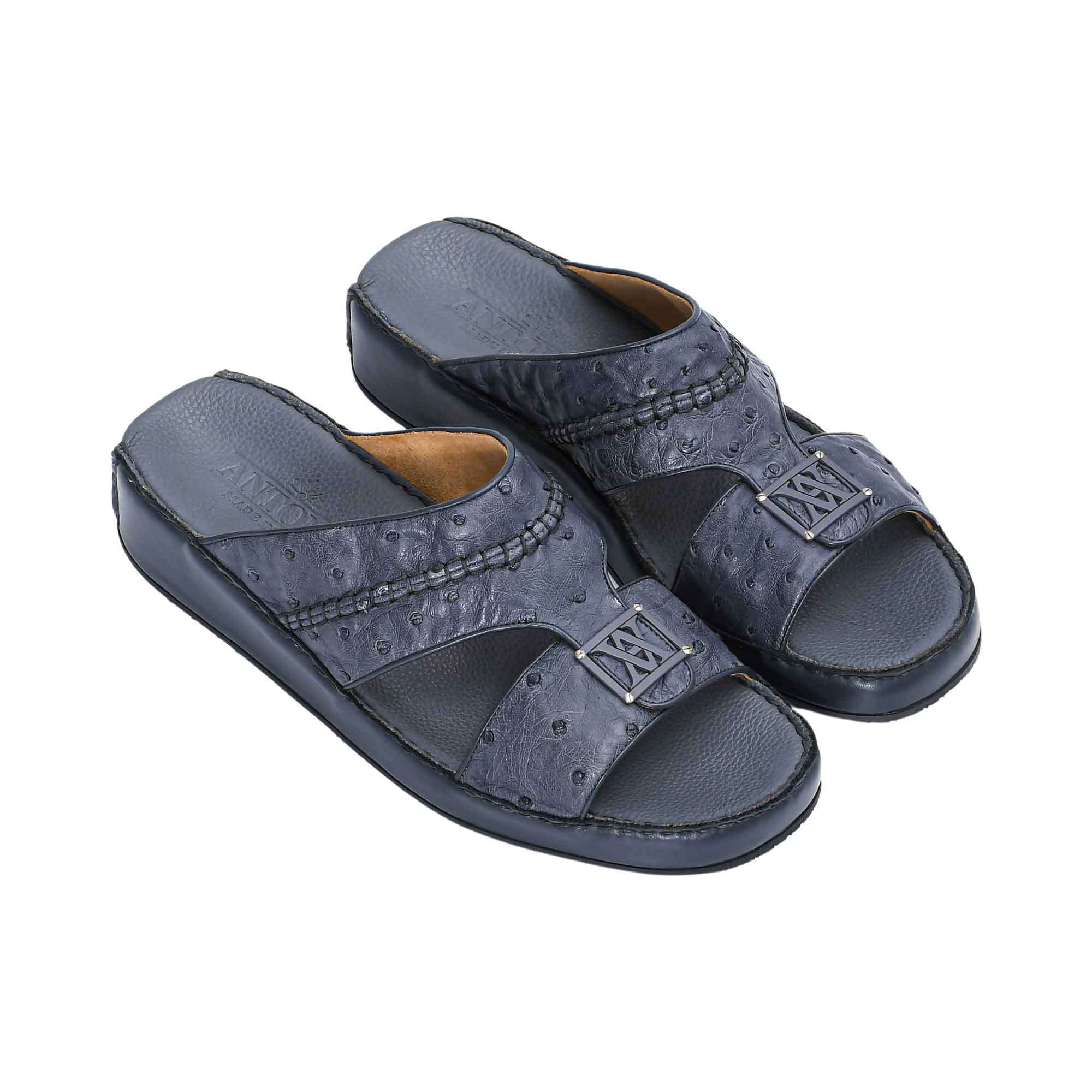 Antonio Men's Ostrich Leather Arabic Sandal | All Shoes | GCC | Men | Men All Shoes Shoes | Mens | Traditional Footwear Antonio Men's Ostrich Leather Arabic Sandal | All Shoes | GCC | Men | Men All Shoes Shoes | Mens | Traditional Footwear