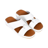 Antonio Men's Genuine Leather Arabic Sandals with Metal Buckle