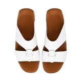 Antonio Men's Genuine Leather Arabic Sandals with Metal Buckle