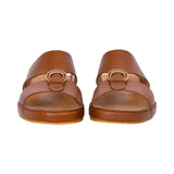 Antonio Men's Genuine Leather Arabic Sandals with Metal Buckle