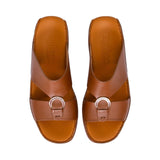 Antonio Men's Genuine Leather Arabic Sandals with Metal Buckle