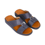 Antonio Men's Genuine Leather Arabic Sandals with Metal Buckle