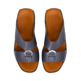 Antonio Men's Genuine Leather Arabic Sandals with Metal Buckle