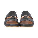 Antonio Men's Genuine Leather Arabic Sandals with Metal Buckle