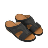 Antonio Men's  Hand Made and Python-Print Leather Arabic Sandals