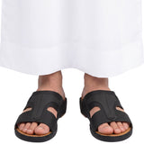 Antonio Men's  Hand Made and Python-Print Leather Arabic Sandals