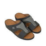 Antonio Men's  Hand Made and Python-Print Leather Arabic Sandals