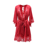 Agent Provocateur Women's EMMALINE Short Gown Red Robe