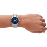 Emporio Armani Men's Three-Hand Moonphase Stainless Steel Watch
