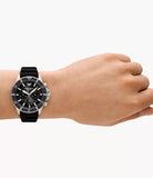 Emporio Armani World Explorer Gents Chronograph Black Silicone Watch