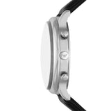 Emporio Armani Chronograph Gents Watch with Golden Dial and Black Leather Strap