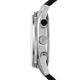 Emporio Armani Chronograph Gents Black Leather Strap Watch