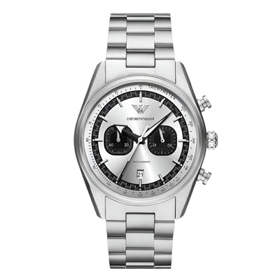 Emporio Armani Chronograph  Gents Silver Tone Watch