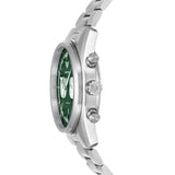 Emporio Armani Racer Chronograph Gents Green Dial Silver Tone Watch