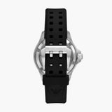Emporio Armani Sea Explorer Automatic Gents Black Dia Silicone Strap Watch