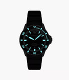 Emporio Armani Sea Explorer Automatic Gents Black Dia Silicone Strap Watch