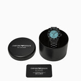 Emporio Armani Sea Explorer automatic watch displayed inside original black presentation box