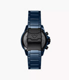 Emporio Armani Chronograph World Explorer Gents Blue Ceramic Watch