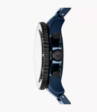 Emporio Armani Chronograph World Explorer Gents Blue Ceramic Watch