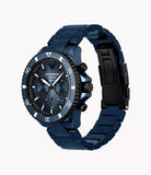 Emporio Armani Chronograph World Explorer Gents Blue Ceramic Watch