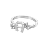 Aigner Ladies Viola Silver Ring with Crystals Size 52