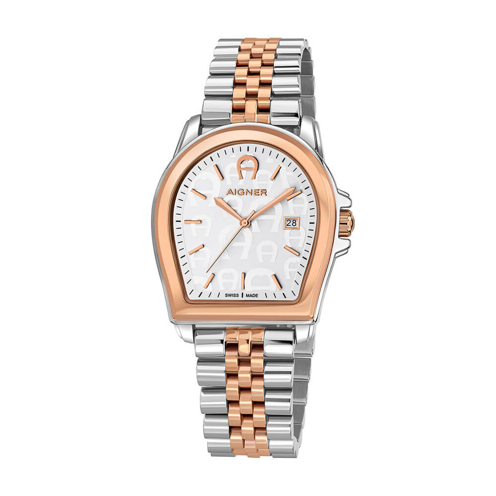 Aigner Verona Men's Stainless Steel Ip Rose Gold Watch – Blue Salon