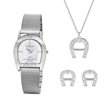 ARWLG0000504-SET AIG VAR-L DIA SS WAT + SS NKL + SS ERG SET Aigner Varese Women's White MOP Dial Stainless Steel Bracelet Watch Set