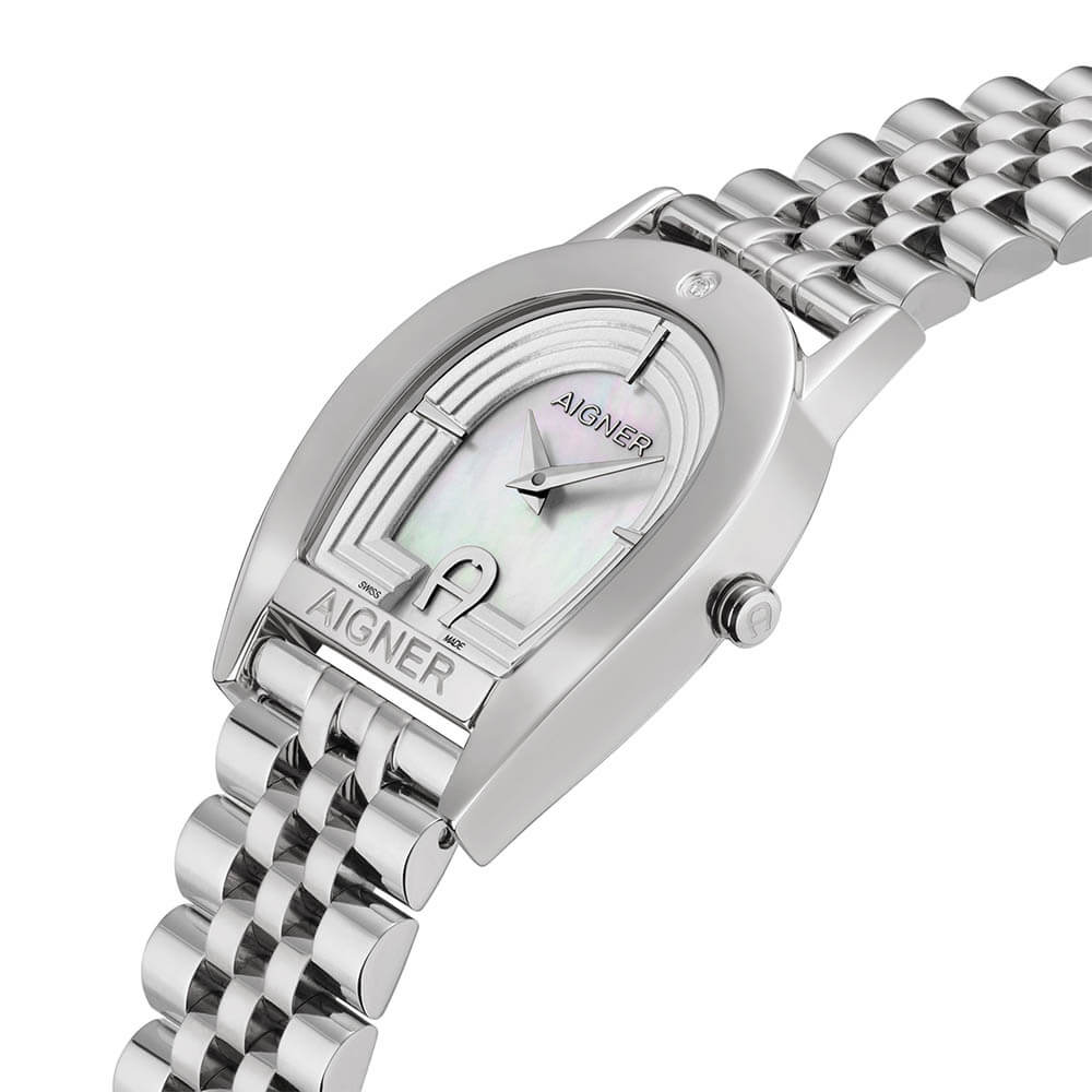 Aigner Varese Women's White MOP Dial Silver Watch