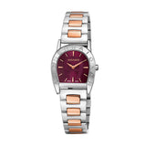 Aigner Pisa Women's  Stainless Steel / Rose Gold Bracelet With Burgundy Dial Watch
